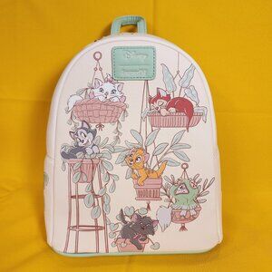 Loungefly Disney Cats & Plants Mini Backpack Soft Tag Marie Figaro Oliver NEW